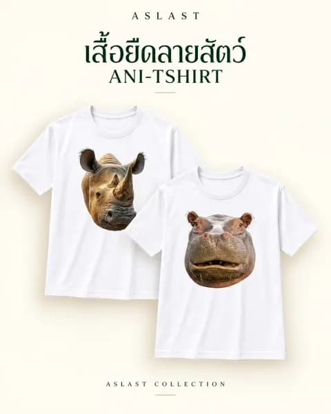 คอลเลกชันเสื้อยืดลายสัตว์ ASLASTSHOP